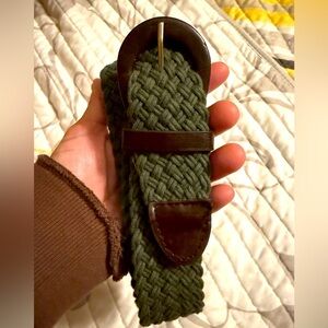 Women’s Green Woven Belt